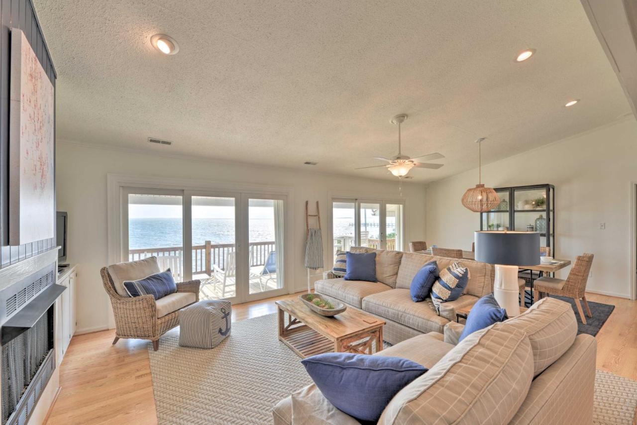 Waterfront Harkers Island Home Sunset View And Dock Exterior photo