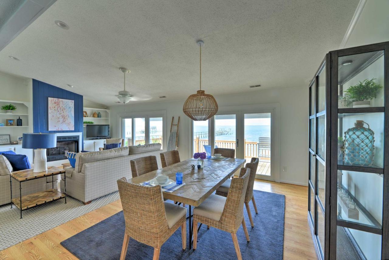 Waterfront Harkers Island Home Sunset View And Dock Exterior photo
